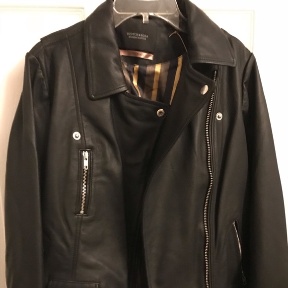 Scotch & Soda Leather Jacket NEW